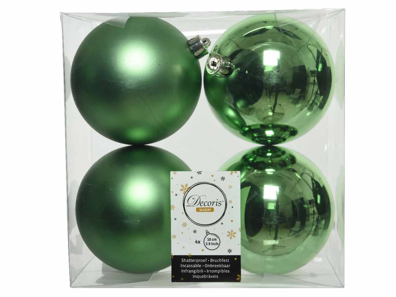 Sfera d.10cm 4pezzi verde