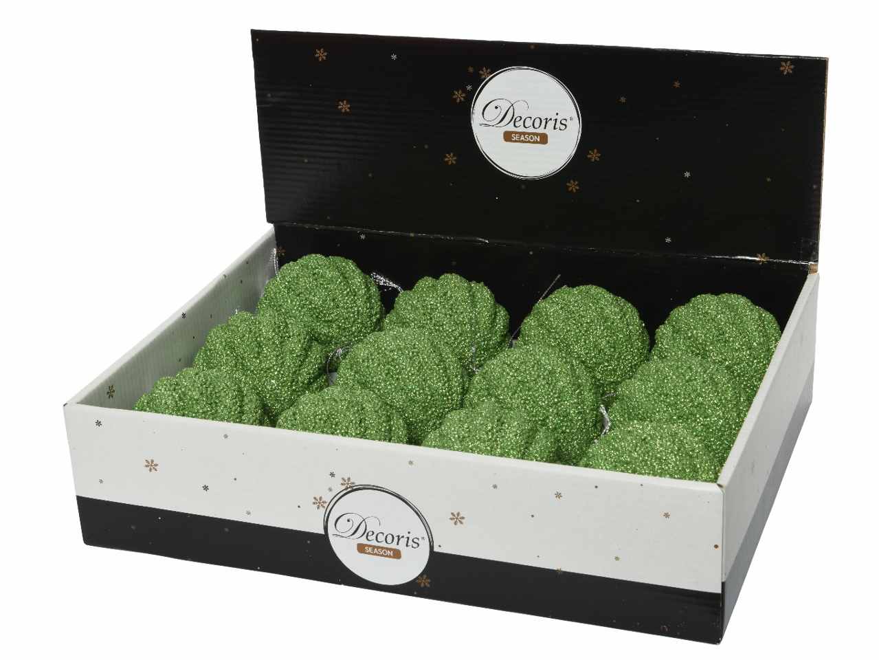 Sfera con glitter d.8cm verde