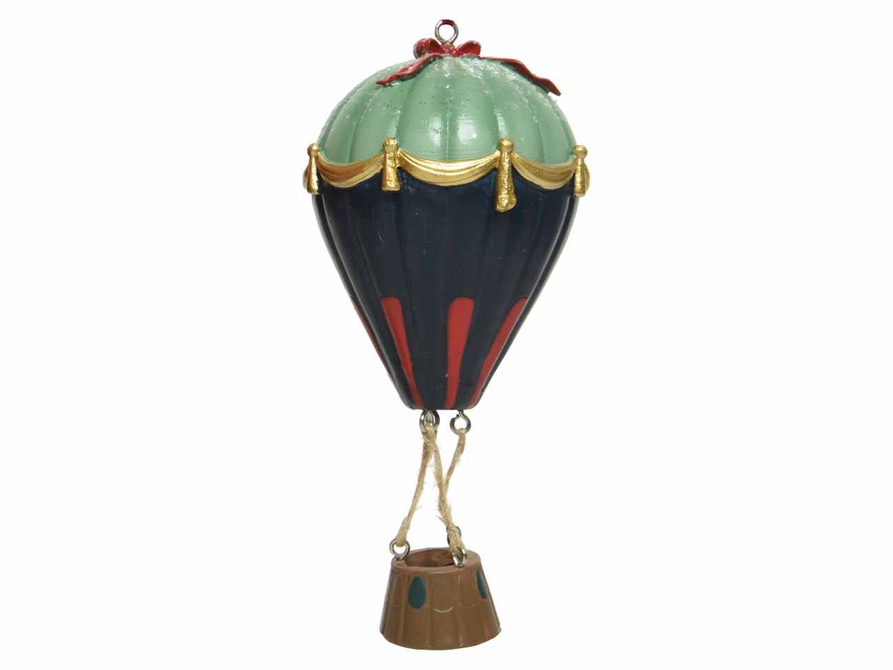Mongolfiera poliresina 44,5x44,5x80cm blu