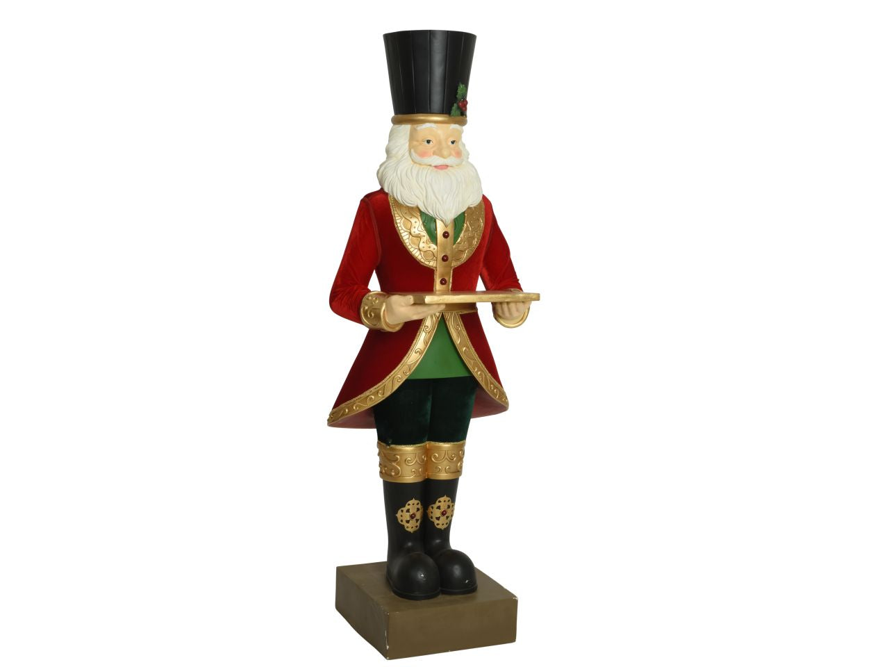 Babbo natale in poliresina colore rosso misura lun.59.5cm x lar.37cm x alt.175cm