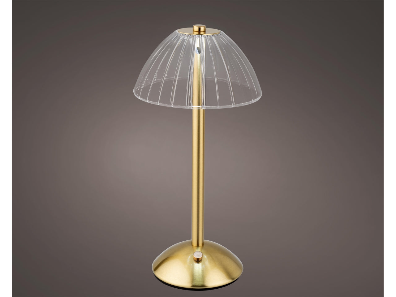 Lampada da tavolo a led in plastica d.15x30cm a batteria oro