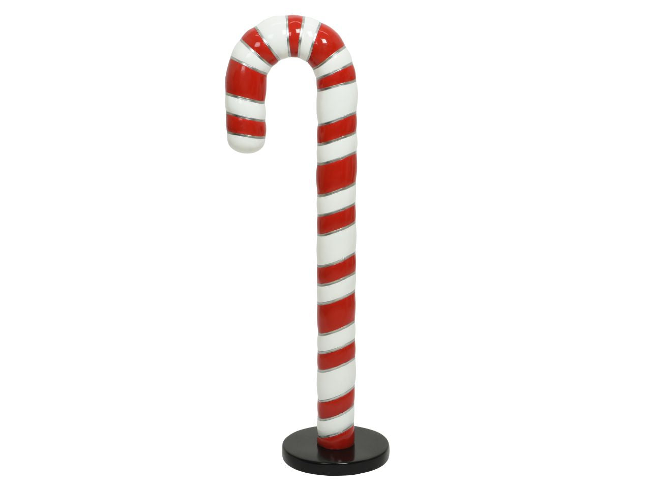 Bastoncino di zucchero in poliresina colore rosso bianco misura lun.64.14cm x lar.45.72cm x alt.186.06cm