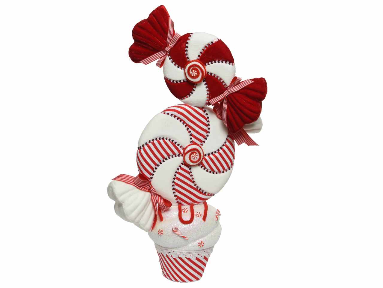 Caramella foam 41x19x67cm rossa/bianca