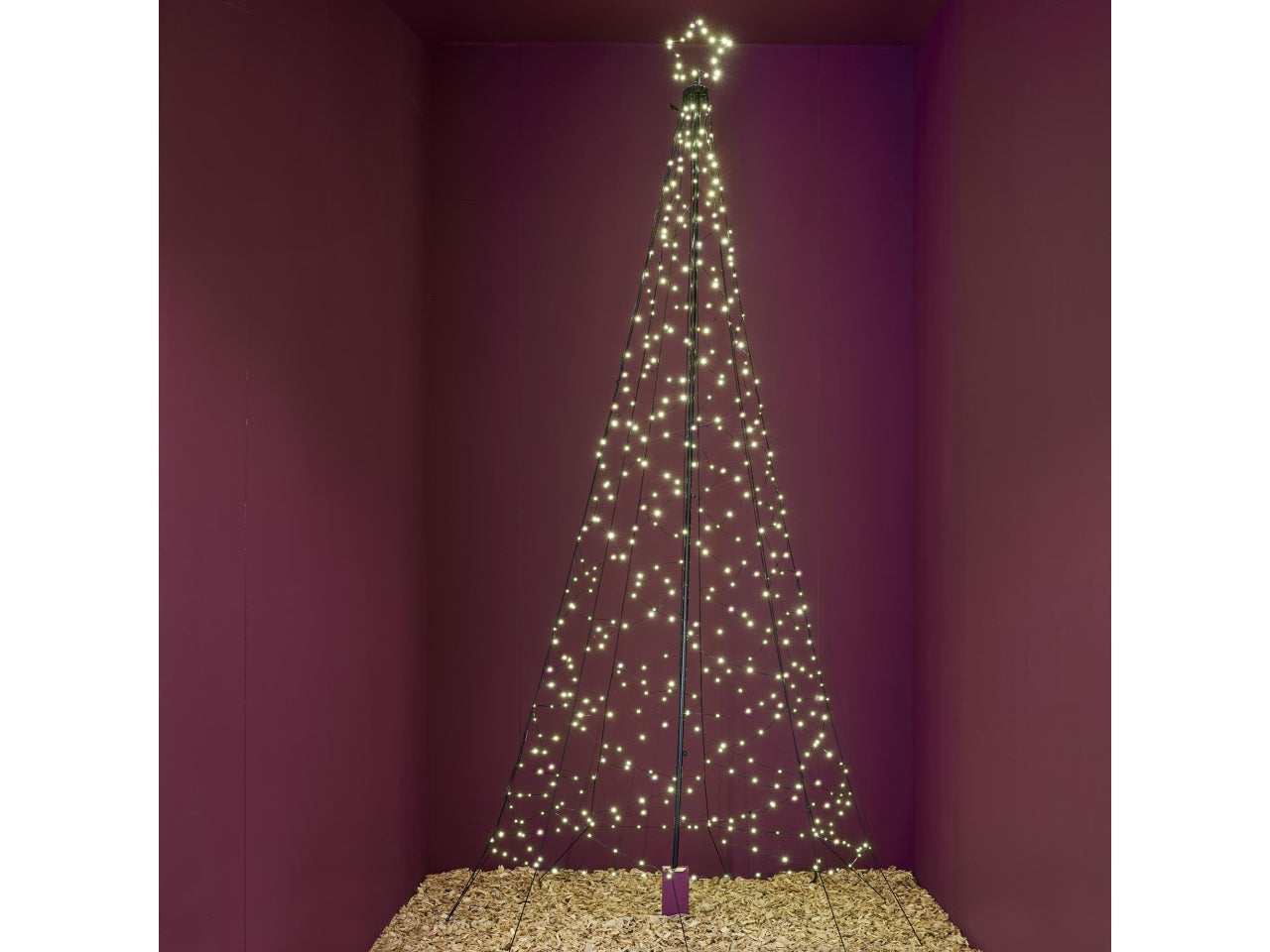 Albero conico con microled d.160x500cm per uso esterno