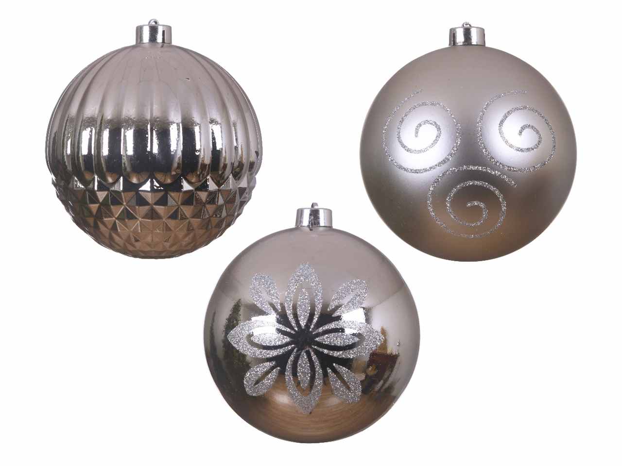 Sfera d.14cm argento modelli assortiti