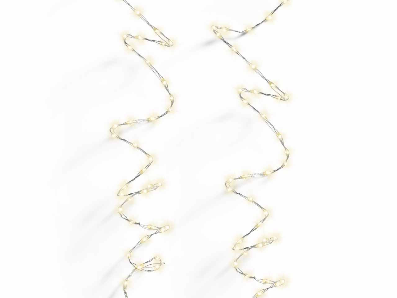 Luci natalizie micro led extra dense con 8 funzioni effetto scintillio per uso esterno colore argento bianco caldo misura lun.900cm misura del led micro numero di led 567
