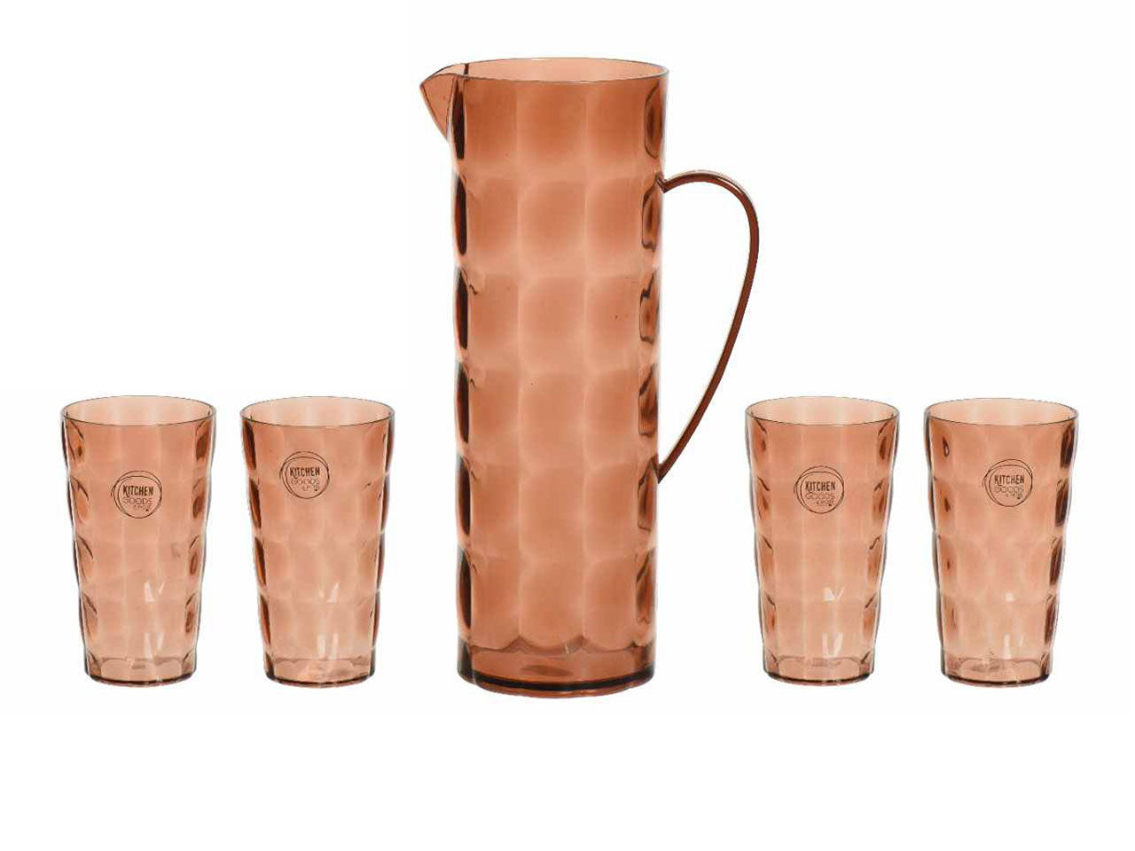 Brocca in plastica per alimenti volume 1.7 litri colore terra bruna 10xh.28.70cm