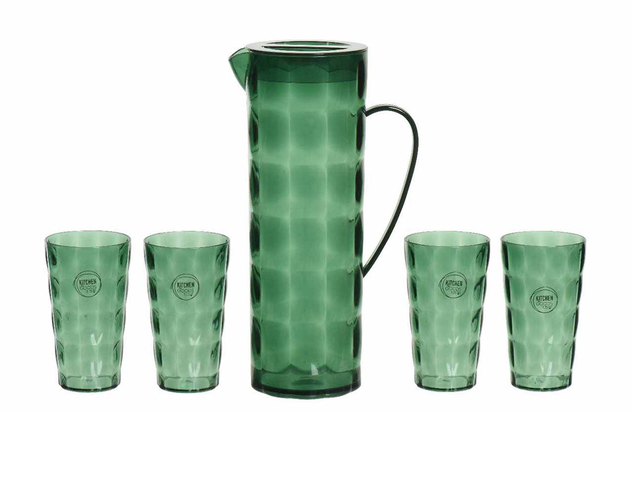 Brocca in plastica per alimenti volume 1.7 litri colore verde 10xh.28.70cm