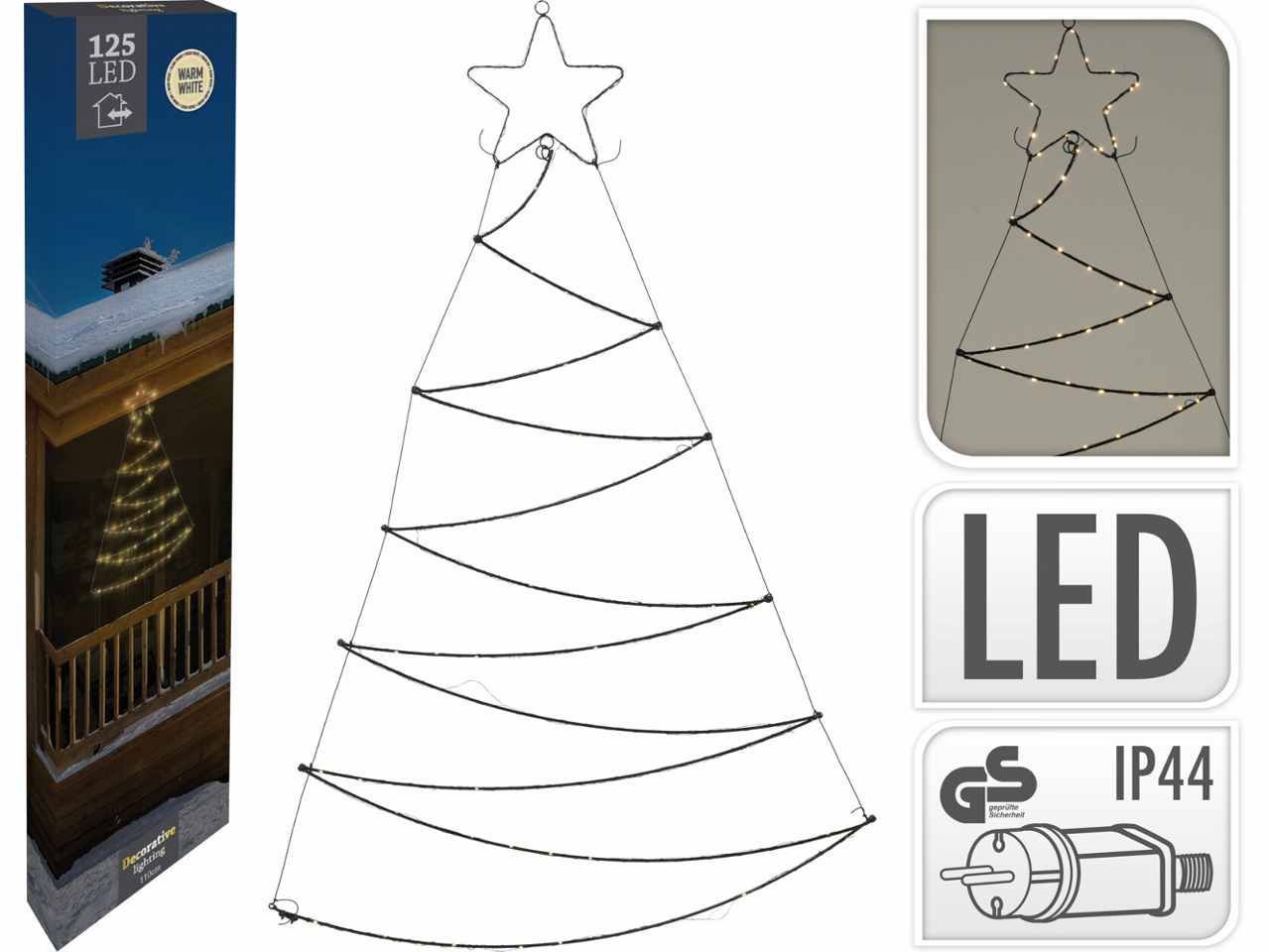 Albero pensile 76x110cm con 125led