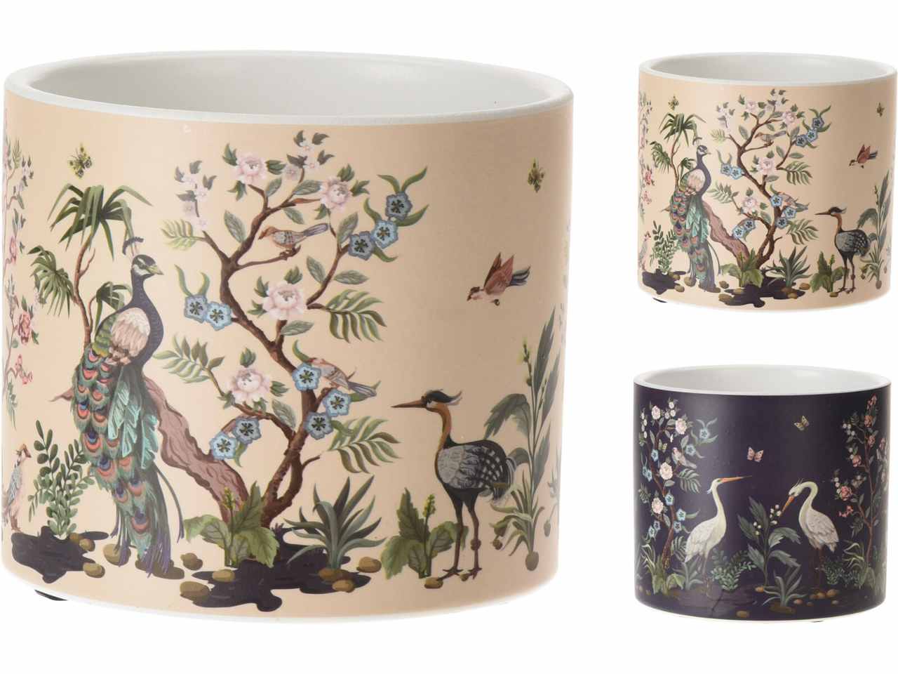 Vaso in ceramica 12x10cm in 2 decorazioni assortite