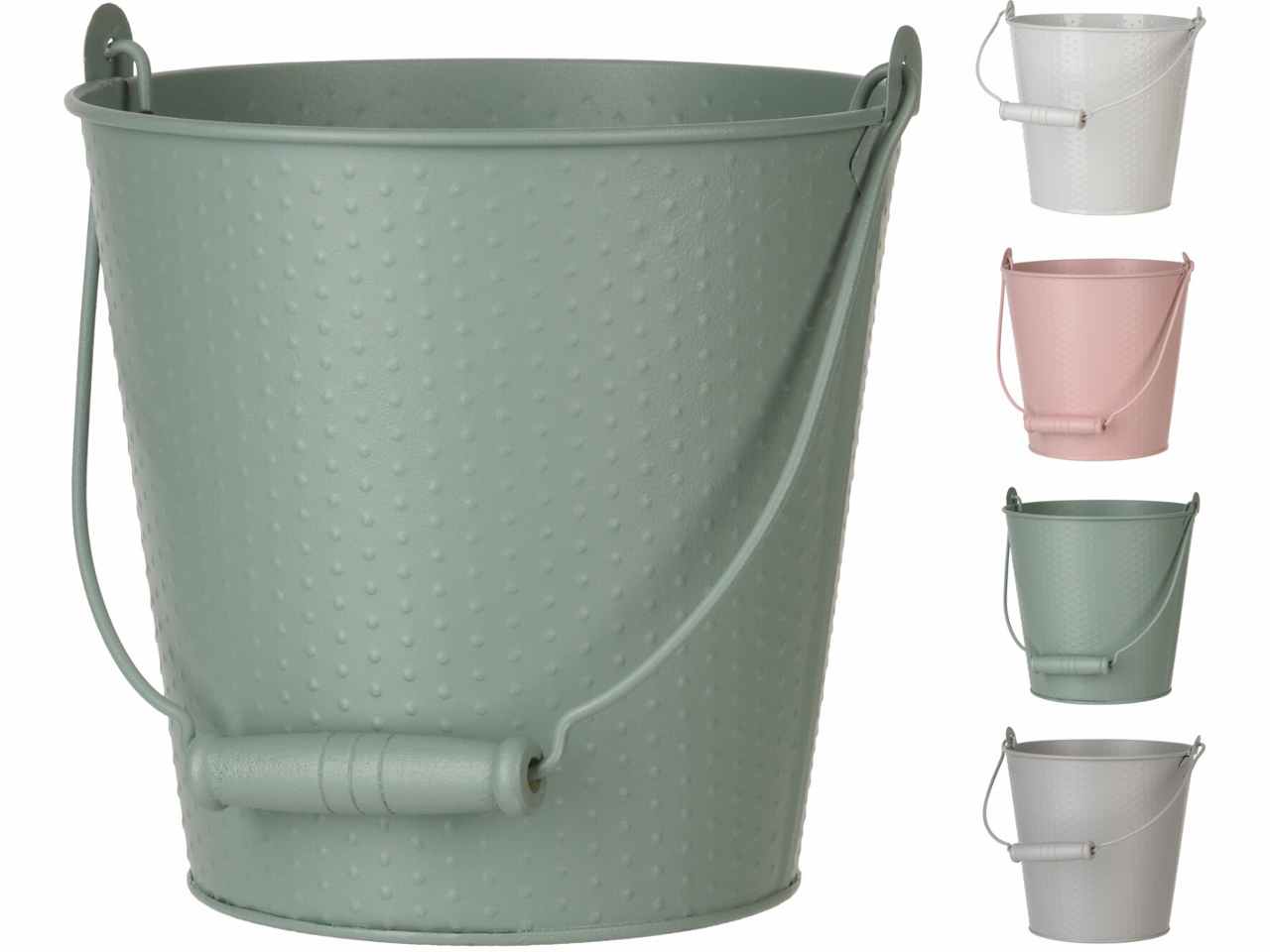 Secchio in metallo 15cm 4 assortimento
