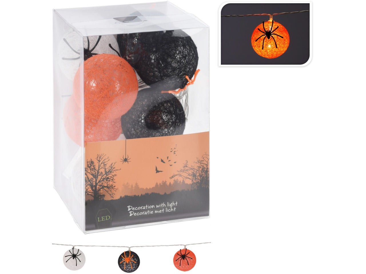 Ghirlanda luminosa con 10 led per halloween
