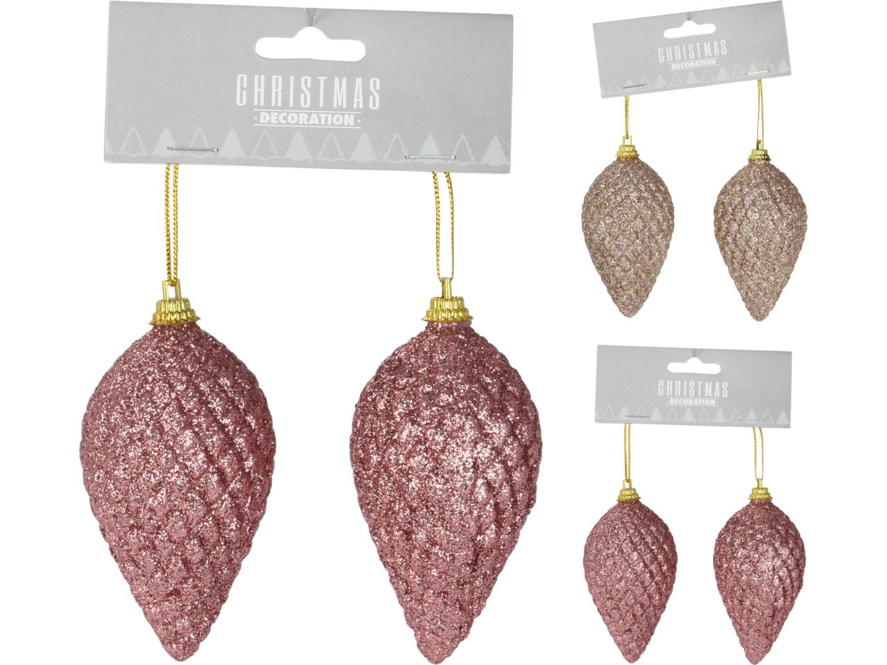Pendenti natalizi misura 9cm in 2 colori assortiti - la confezione comprende 2 pendenti