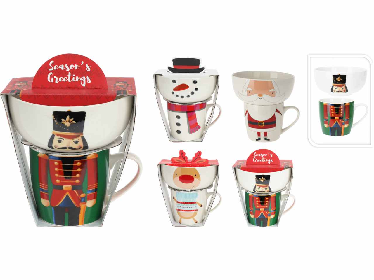Bolo e mug in porcellana natalizia