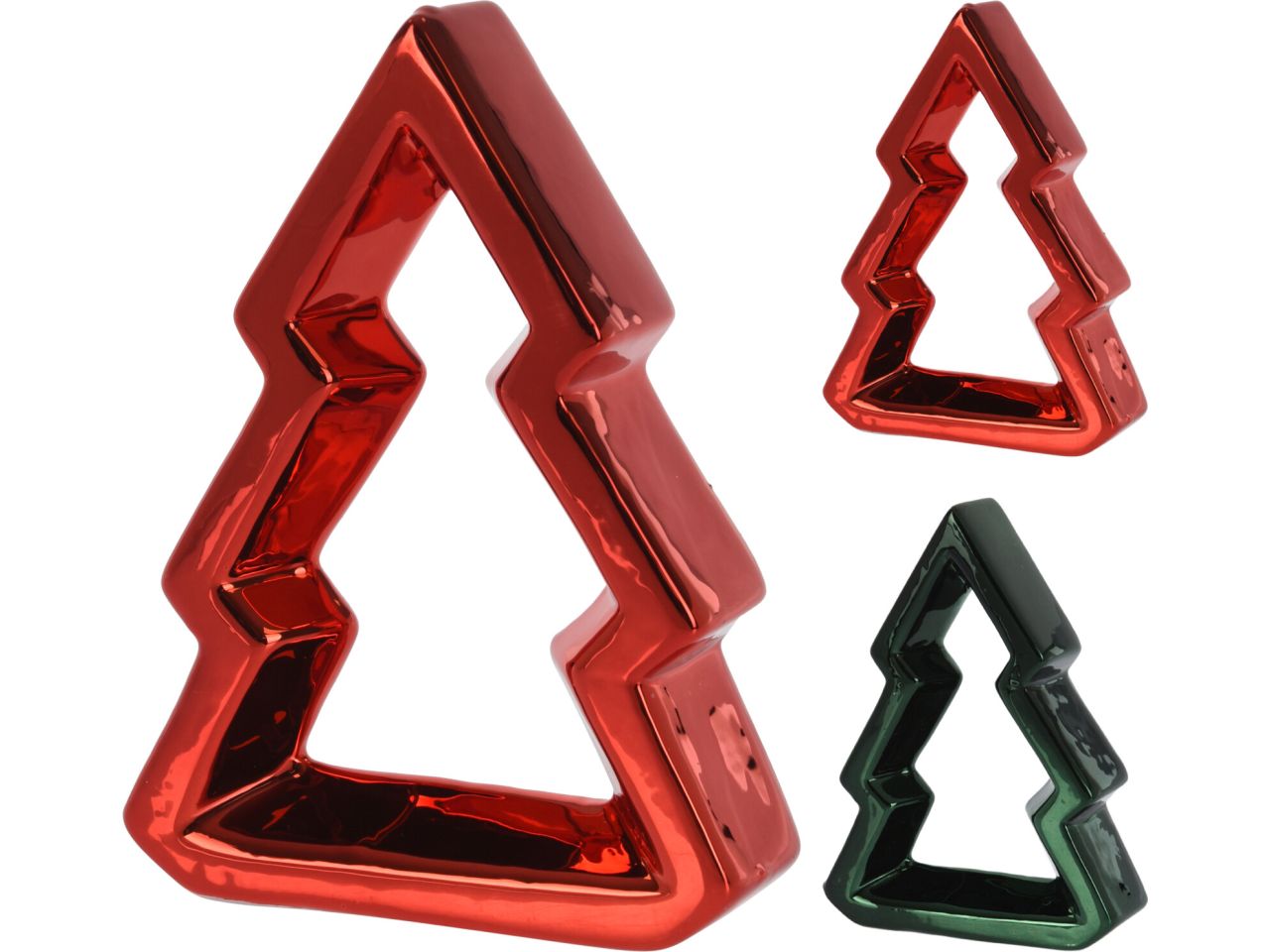 Albero di natale stilizzato misura 17cm in 2 assortimenti
