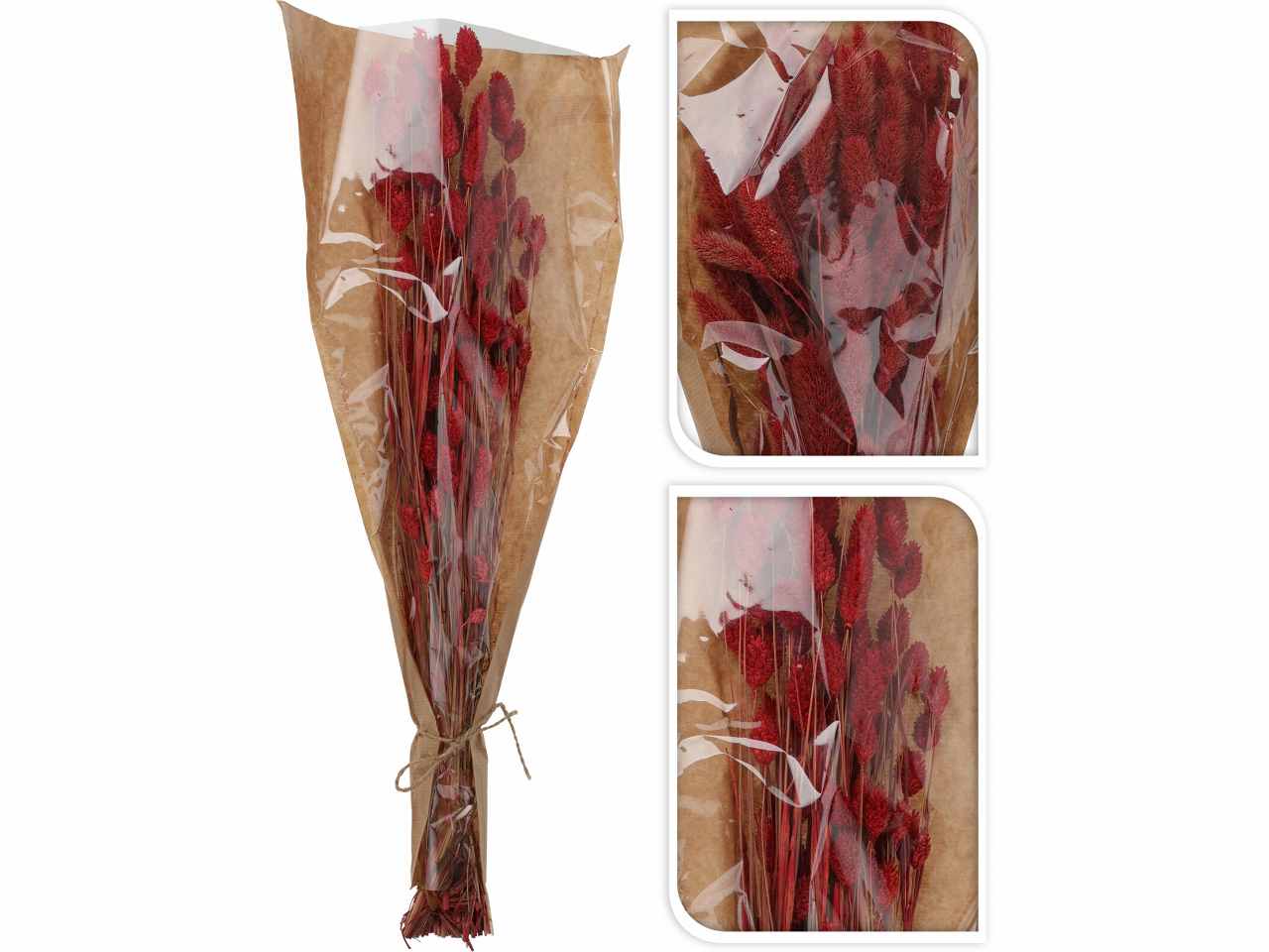 Bouquet fiori secchi rosso