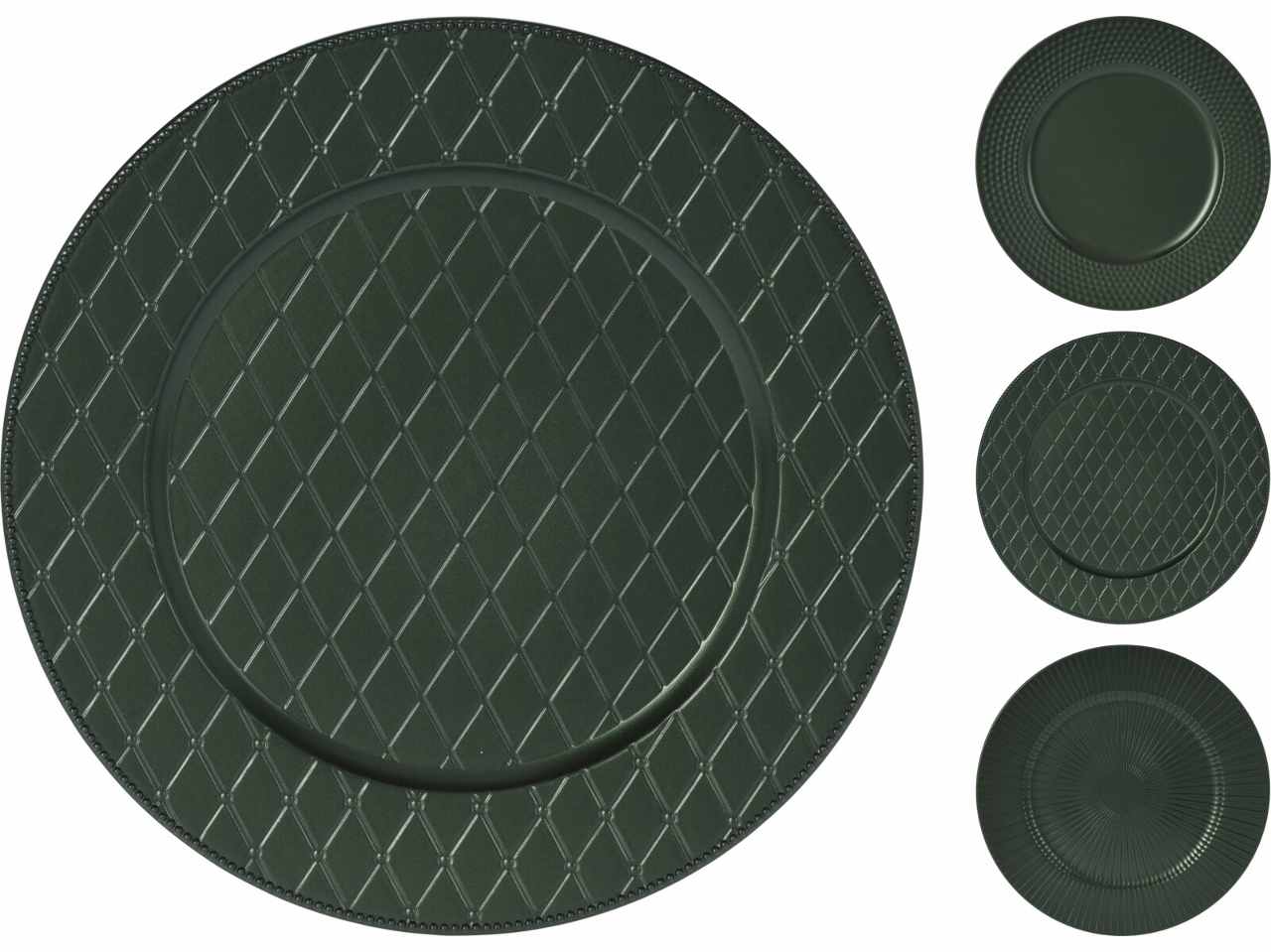 Sottopiatto in plastica 33cm verde