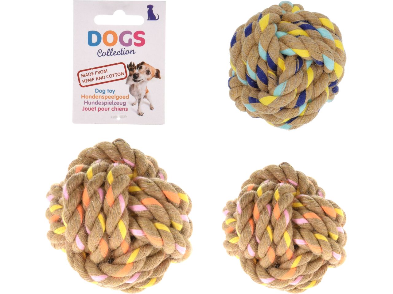 Palla corda gioco per cani 10cm