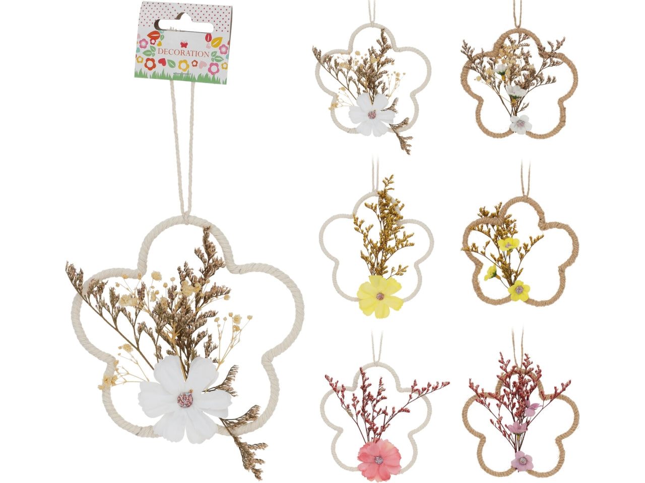 Pendente con fiori secchi 12cm - disponibile in 6 assortimenti