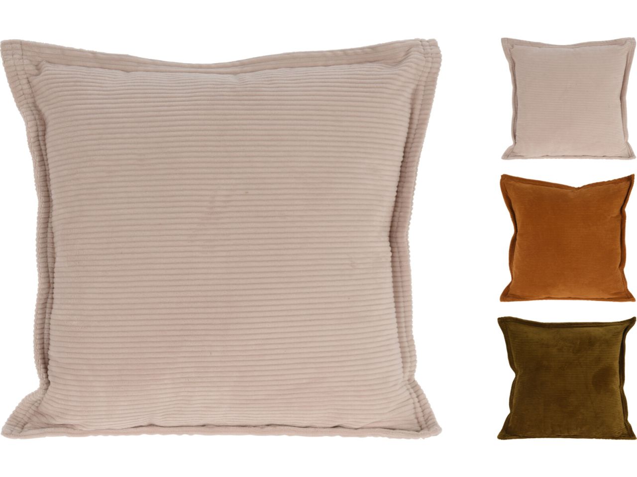Cuscino misura 45x45cm corduroy in 3 assortimenti