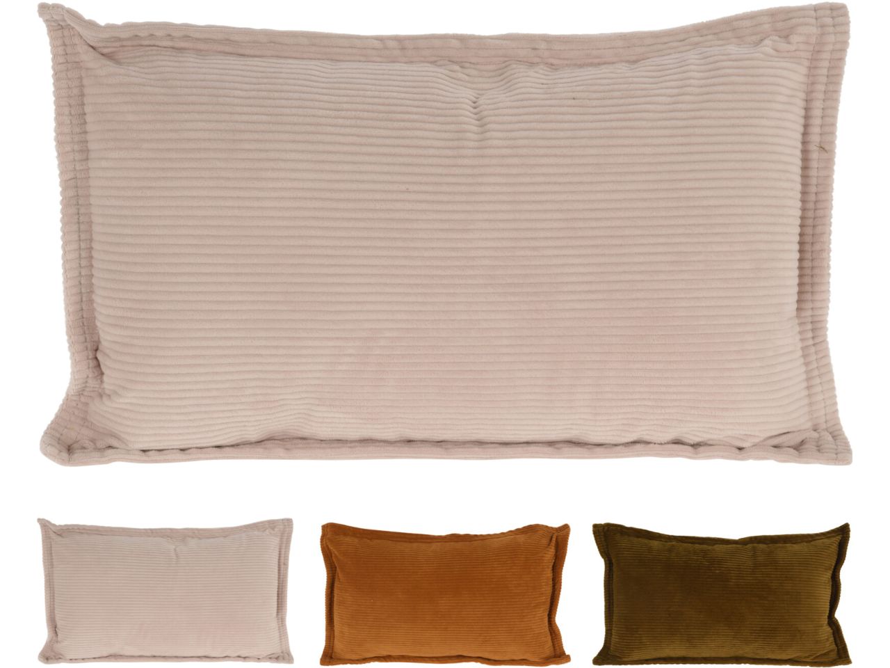 Cuscino misura 50x30cm corduroy in 3 assortimenti