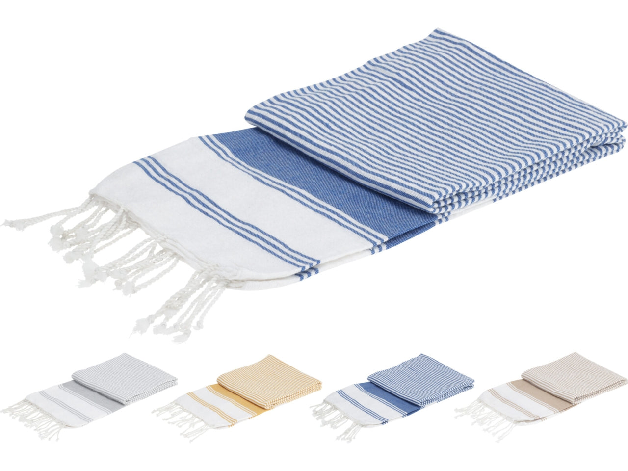 Telo cotone 4 colori assortiti, 90x170 cm - Essentials by Home&Styling