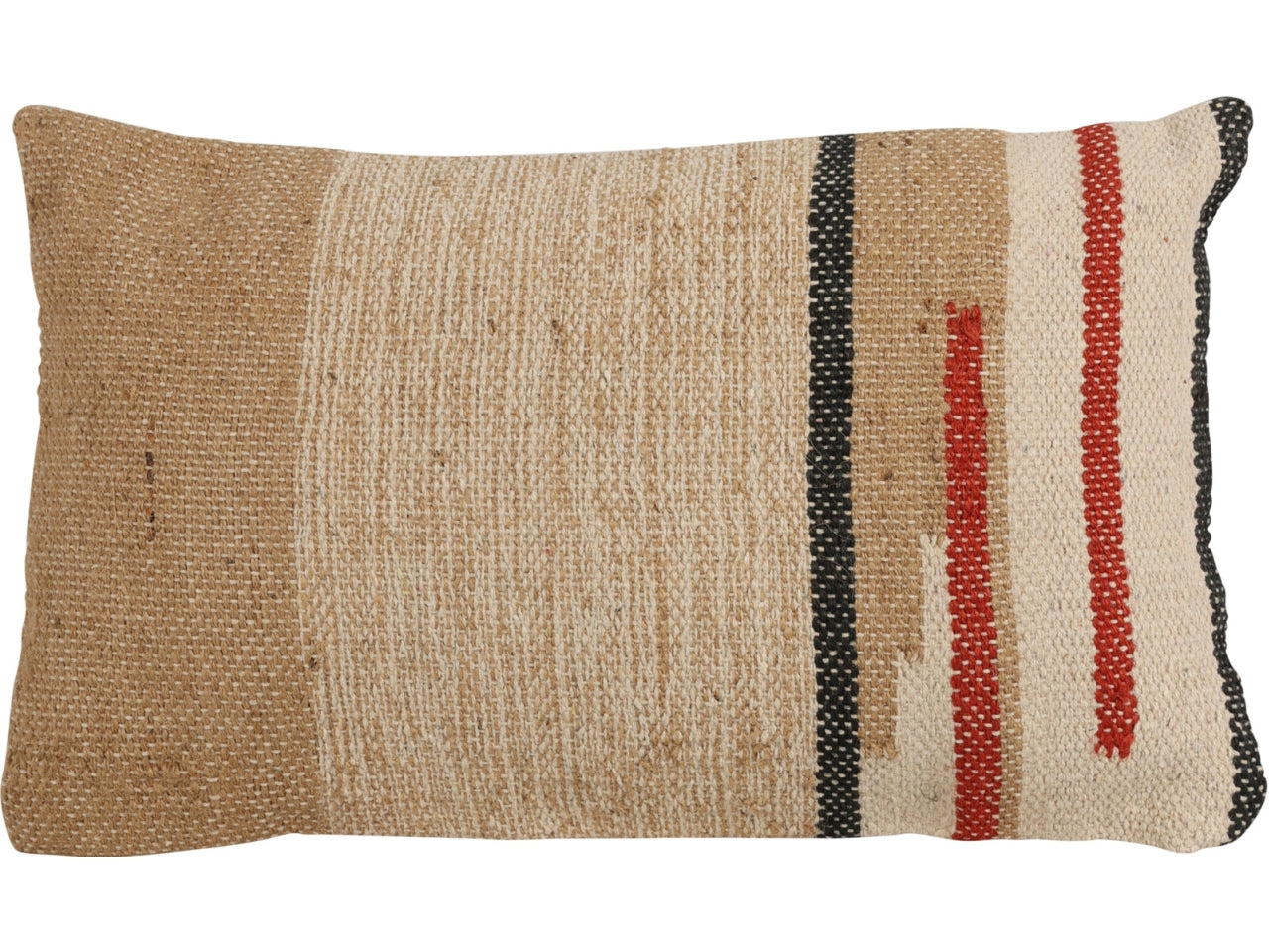 Cuscino rettangolare in cotone multicolor a righe, sfoderabile in stile etnico  - 30x50 cm- Koopman