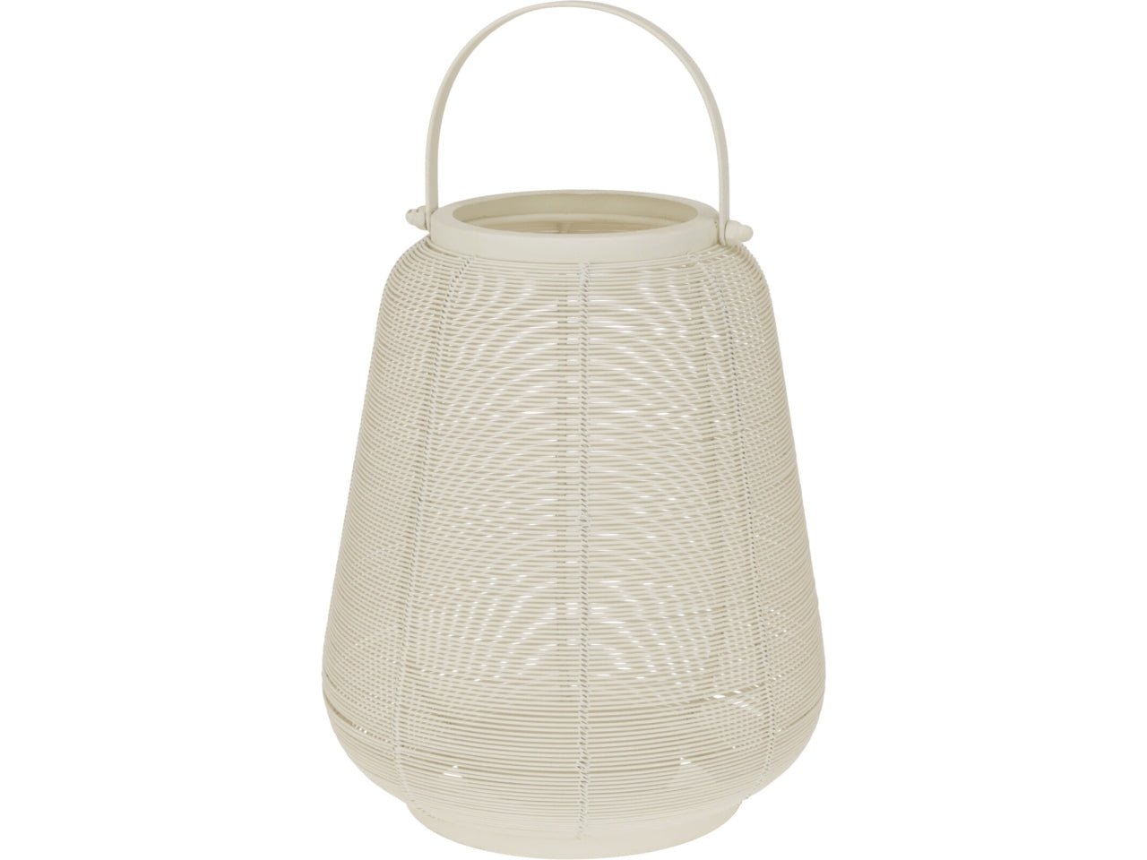 Lanterna in metallo stile scandinavo bianco latte, 16x19cm - Home & Styling