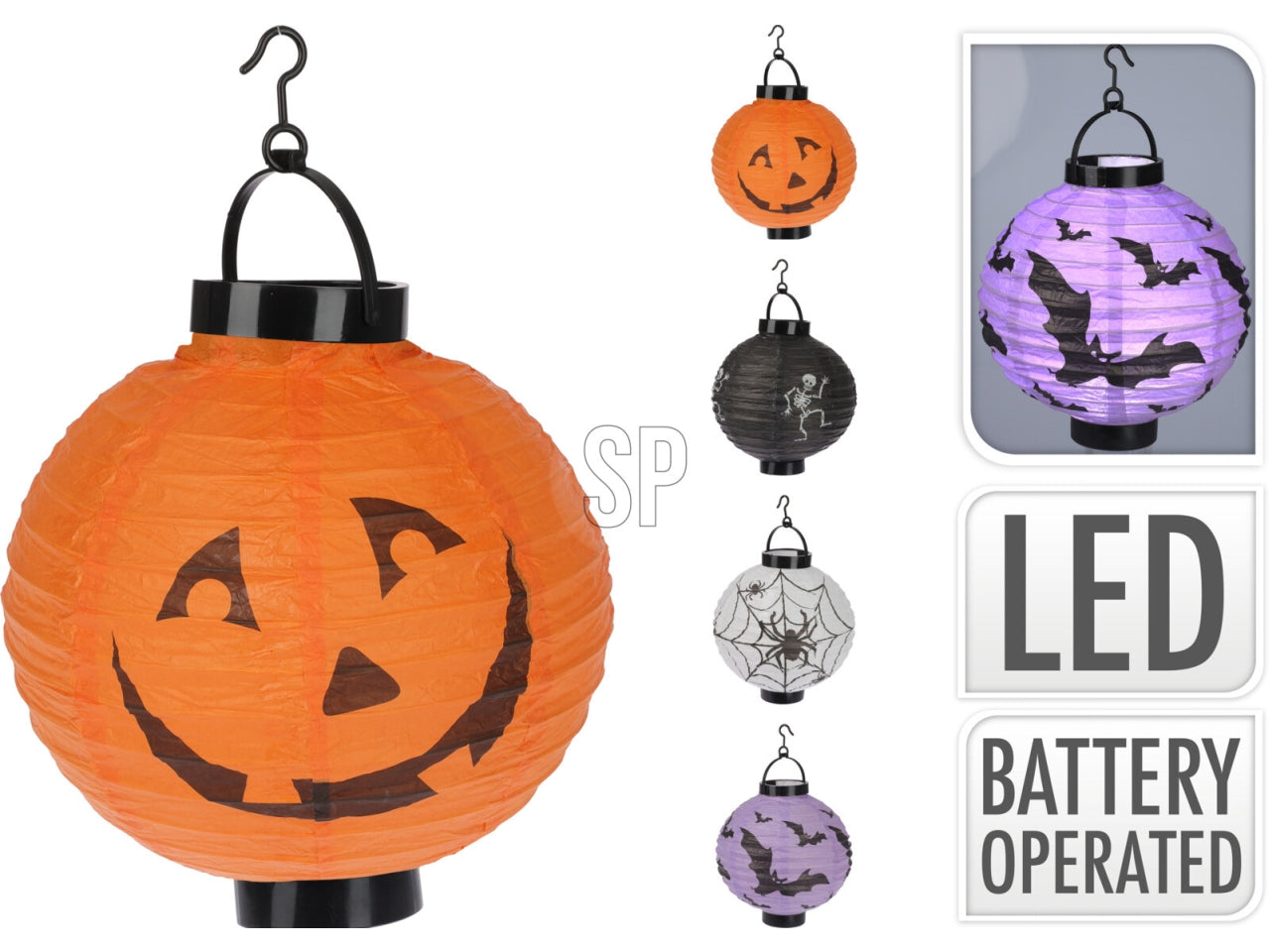Lanterna per halloween con led 26cm