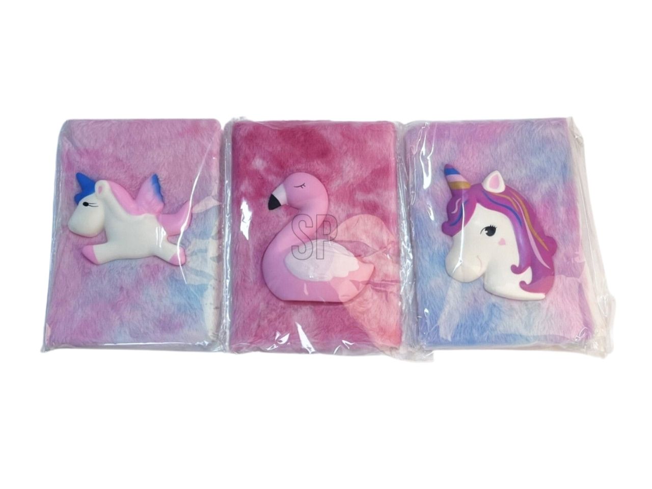 Blocknotes con 80 fogli peluche in 3 assortimenti