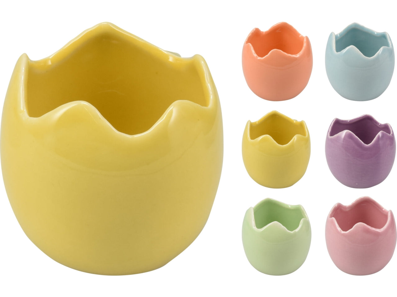 Porta uovo in porcellana misura 6cm in 6 assortimenti