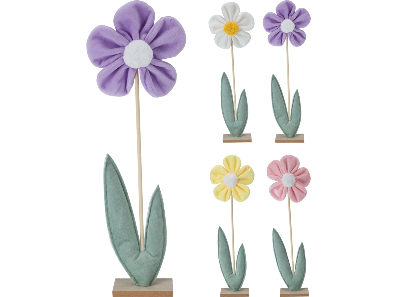 Fiore in feltro misura 32cm in 4 assortimenti