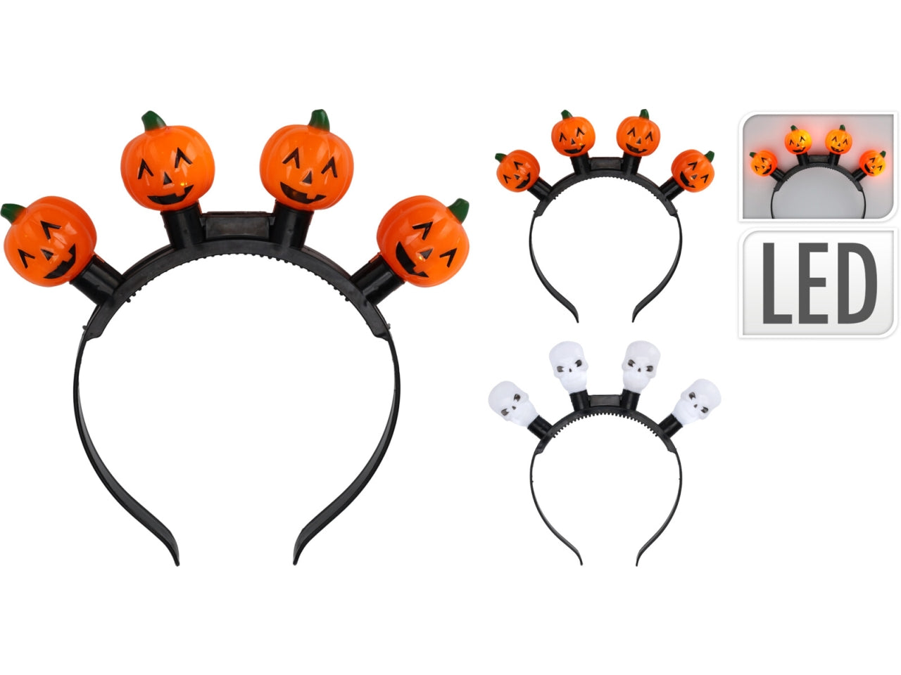 Cerchietto decorativo per halloween con led