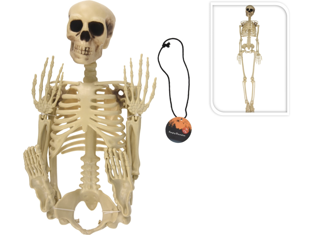 Scheletro decorativo per halloween 22x90cm