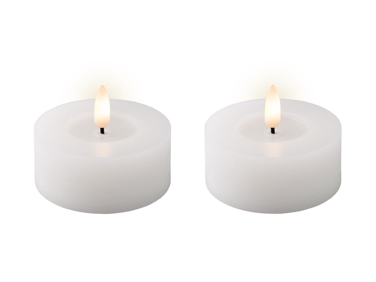 Tealight led bianco caldo in cera bianca e plastica d.7xh.6 cm - Lumineo