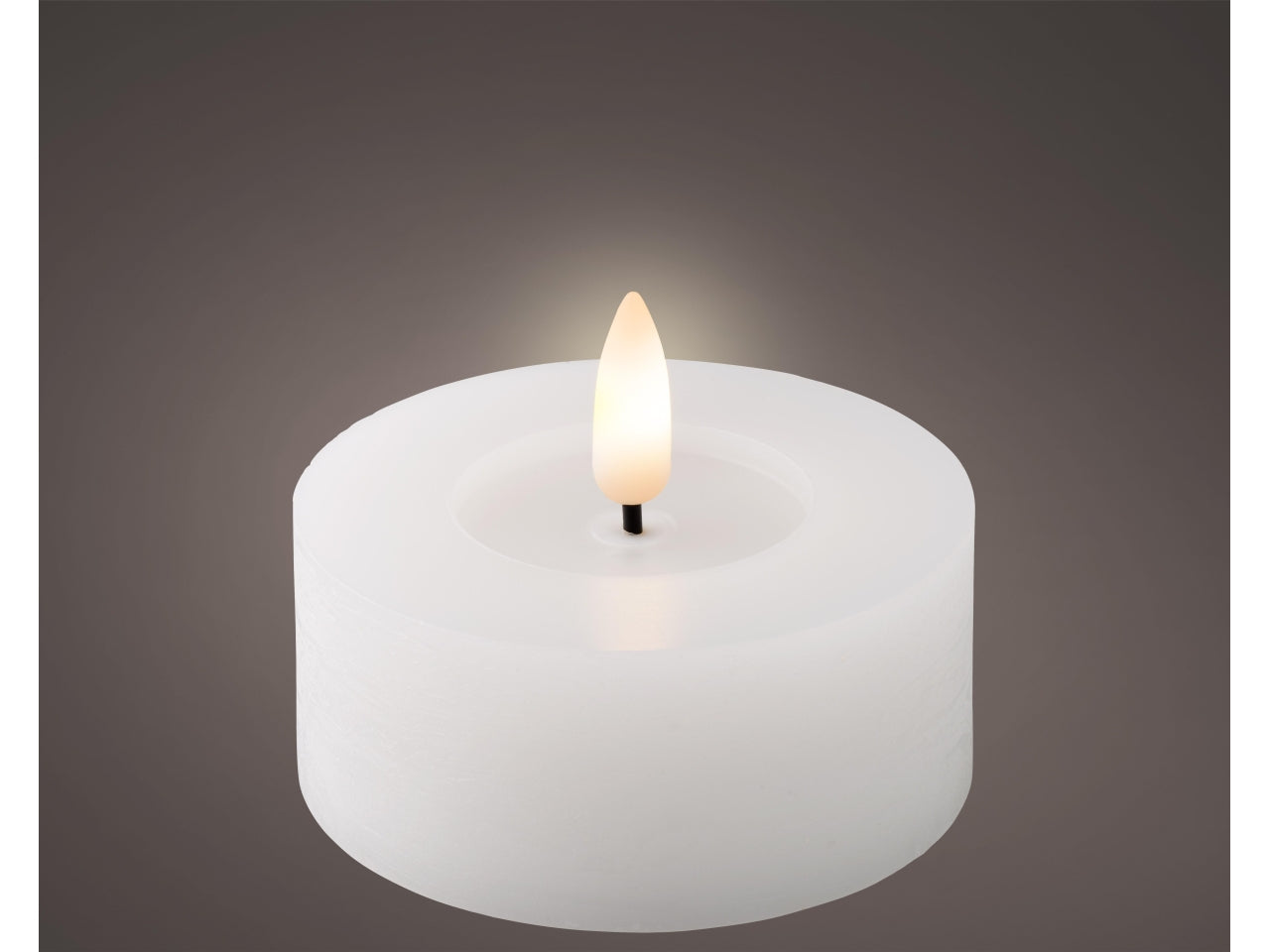 Tealight led bianco caldo in cera bianca e plastica d.7xh.6 cm - Lumineo