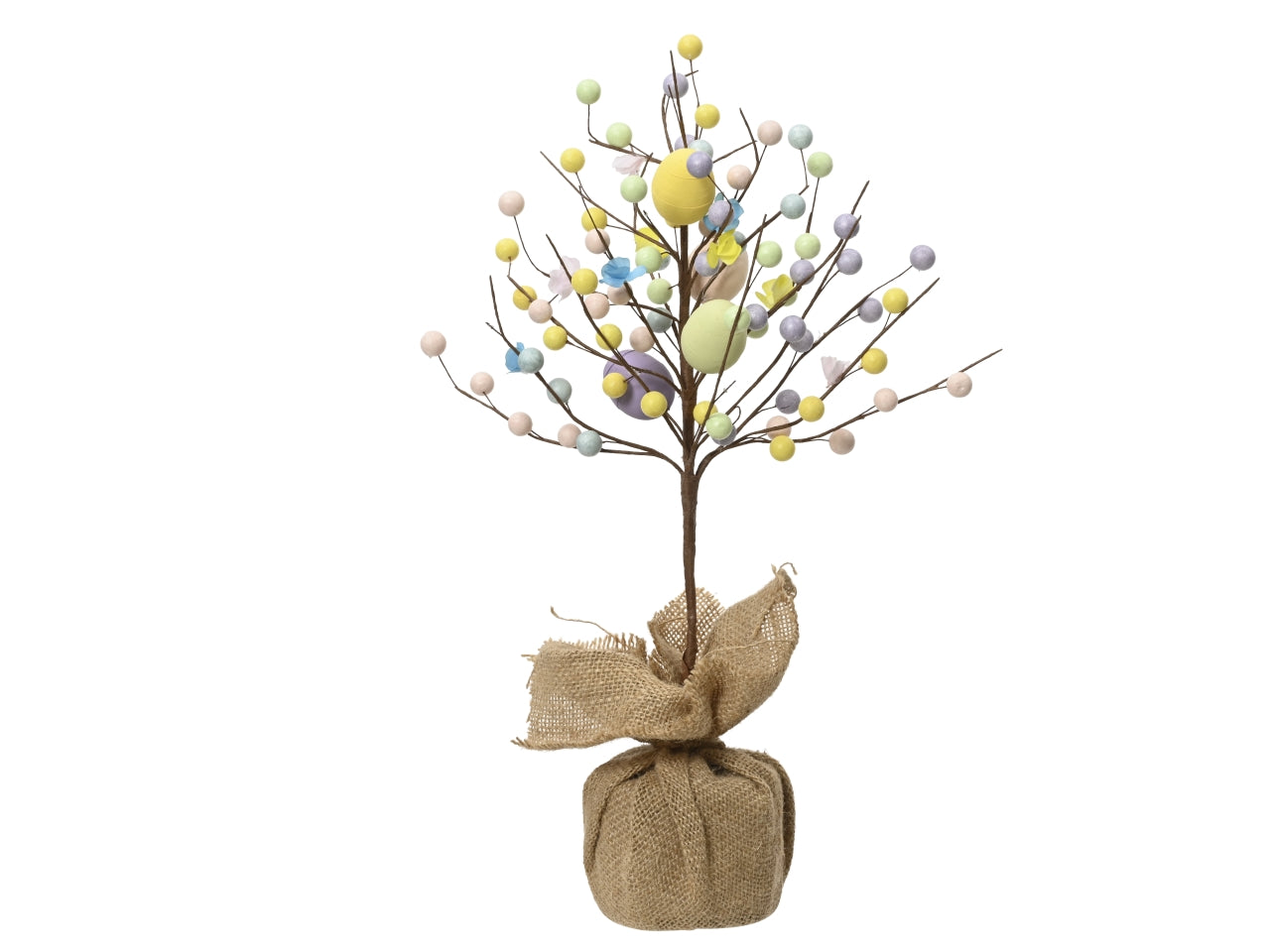 Albero con uova in foam di colori assortiti 24x24xh.40cm