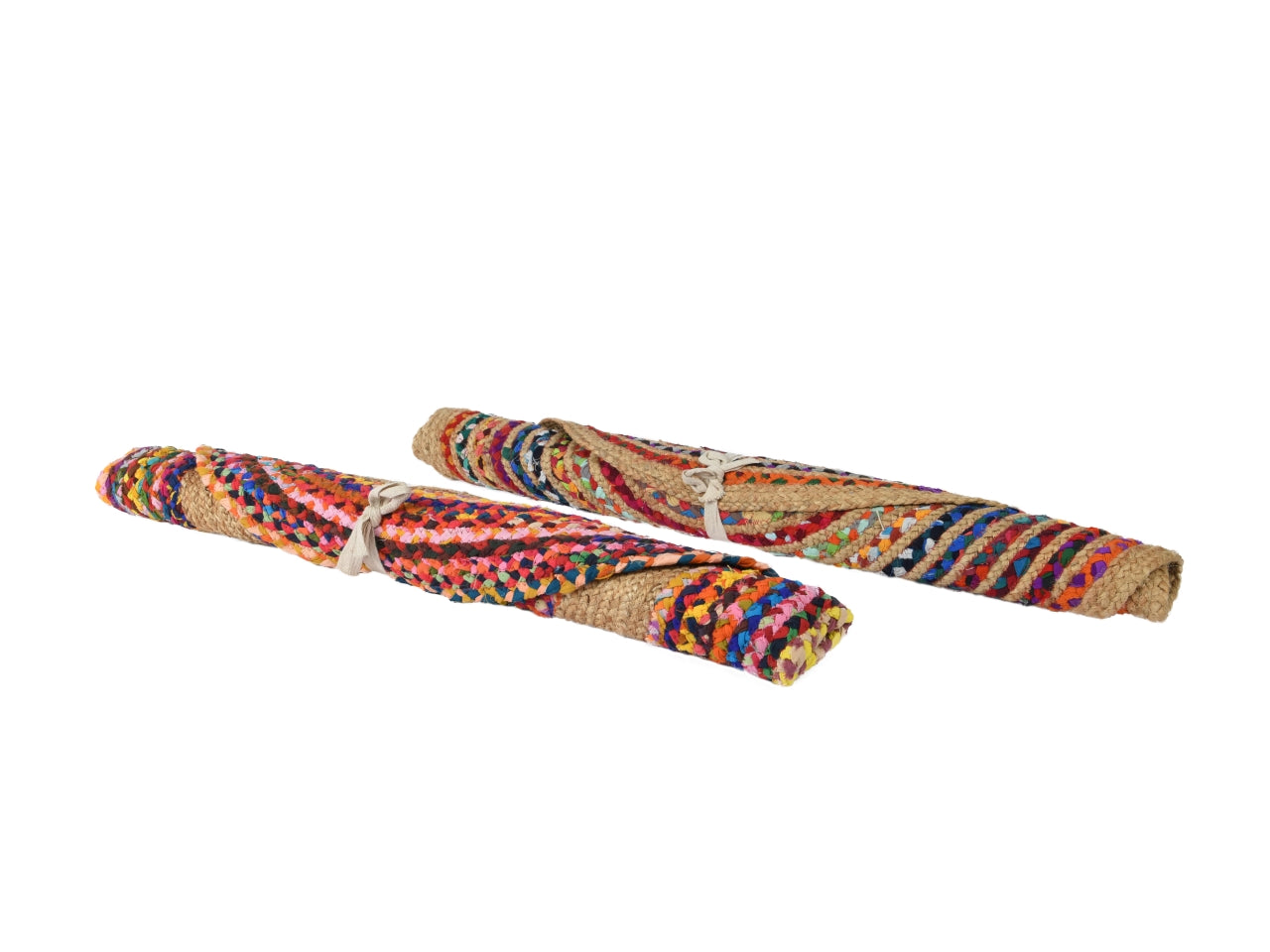 Tappeto tondo in juta per interno, etnico diametro 90cm, ideale per soggiorno e camera da letto - made in india - Kaemingk