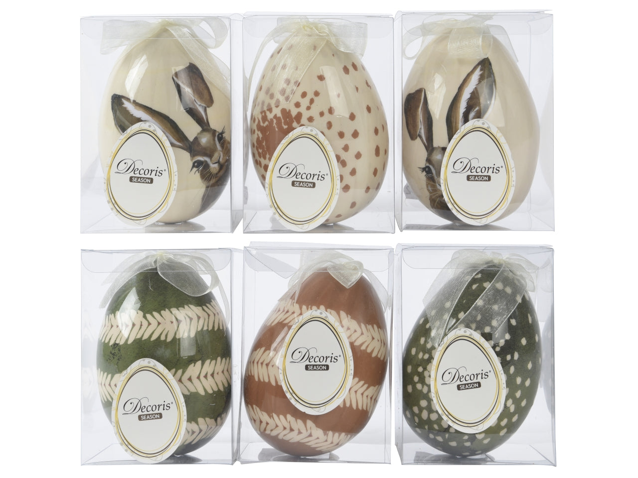 Uovo decorato h.12xd.9cm - decori assortiti