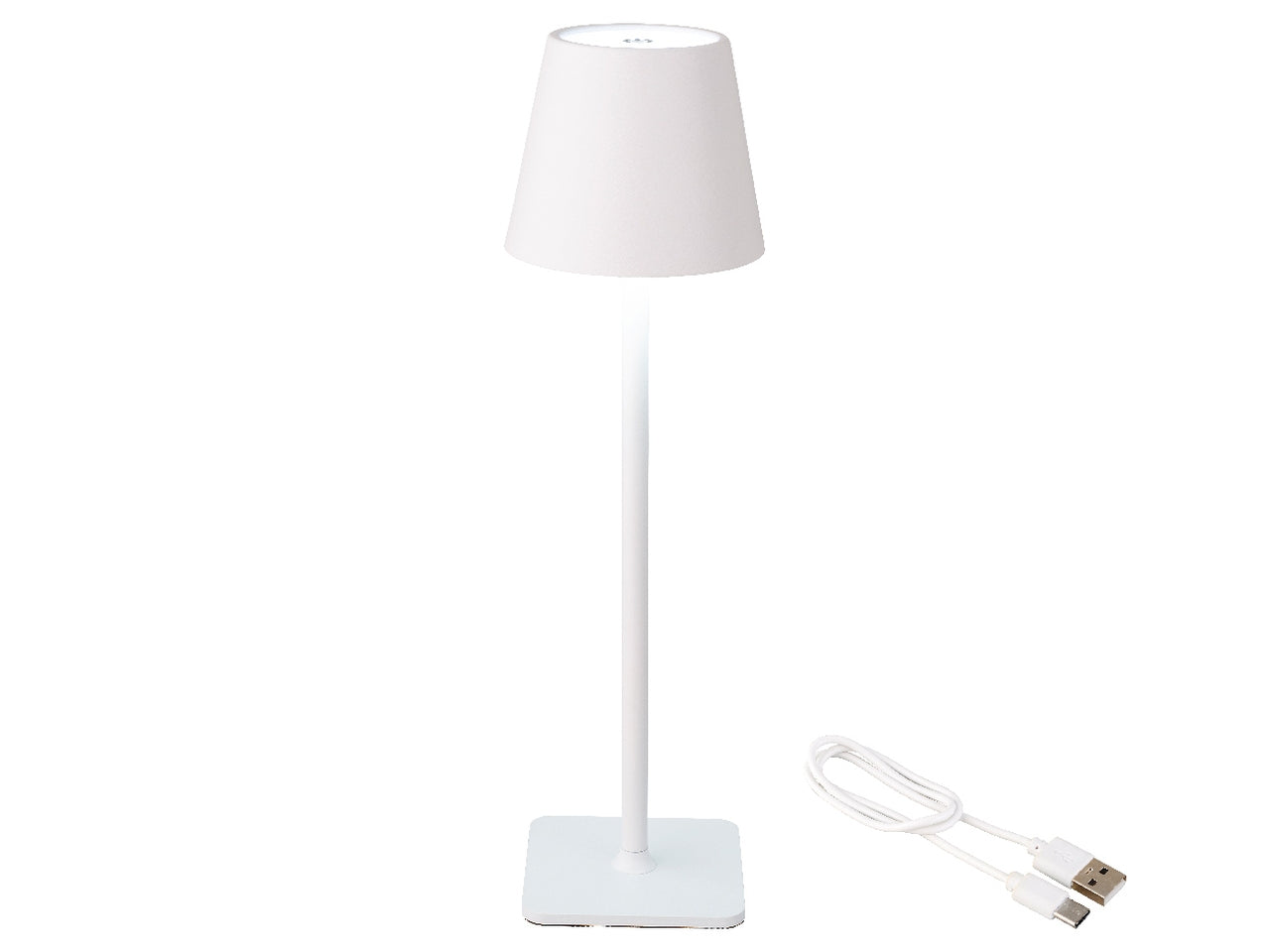 Lampada da scrivania bianca con 3 tonalità di illuminazione, stile contemporaneo, ricarica USB - 37cm -  Kaemingk