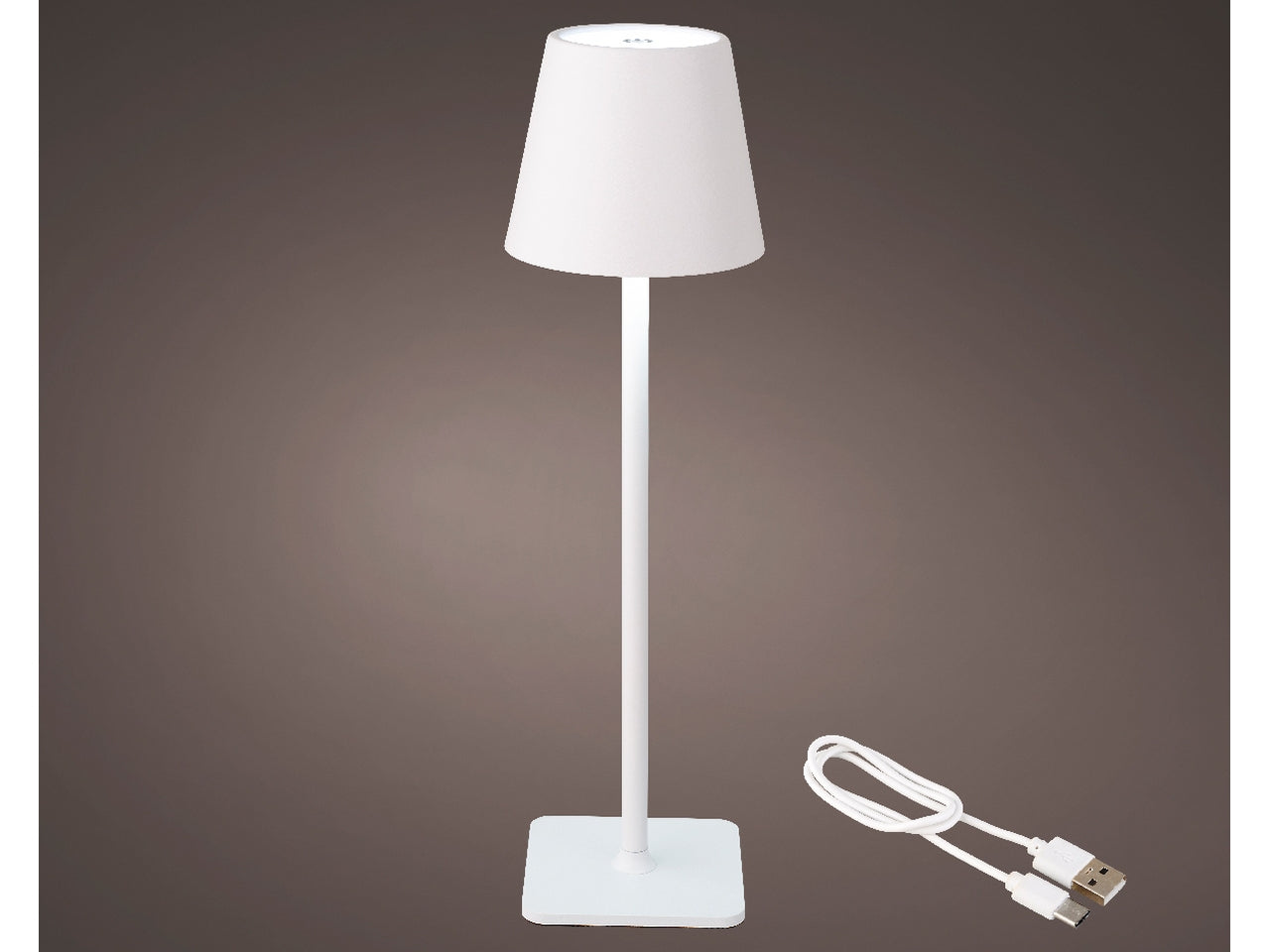 Lampada da scrivania bianca con 3 tonalità di illuminazione, stile contemporaneo, ricarica USB - 37cm -  Kaemingk