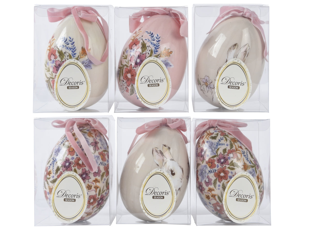 Uovo decorato h.12xd.9cm - decori assortiti
