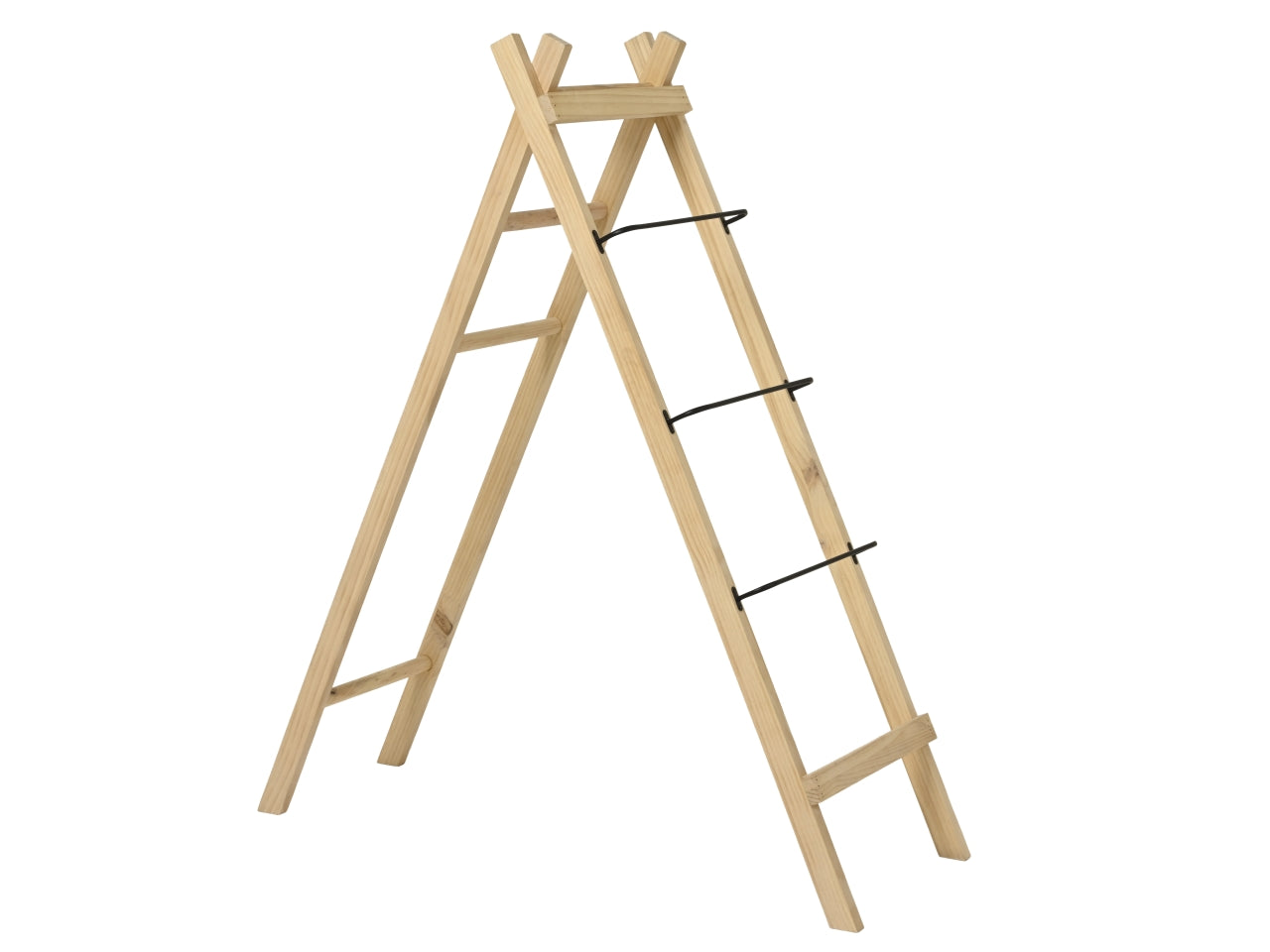 Portafioriera a forma di scala con mensole  in ferro verniciata a polvere 11x43xh.150cm