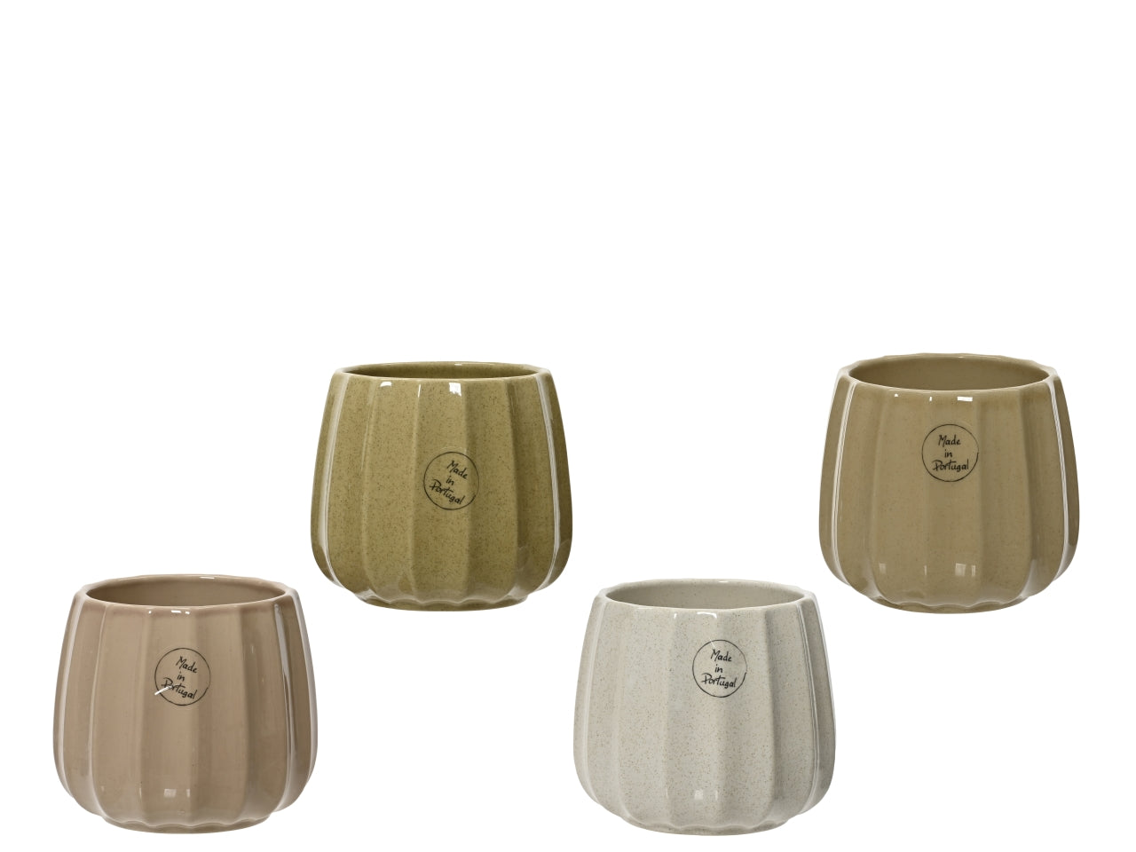 Cachepot stile scandinavo in ceramica in quattro colori assortiti 11x12cm - Kaemingk