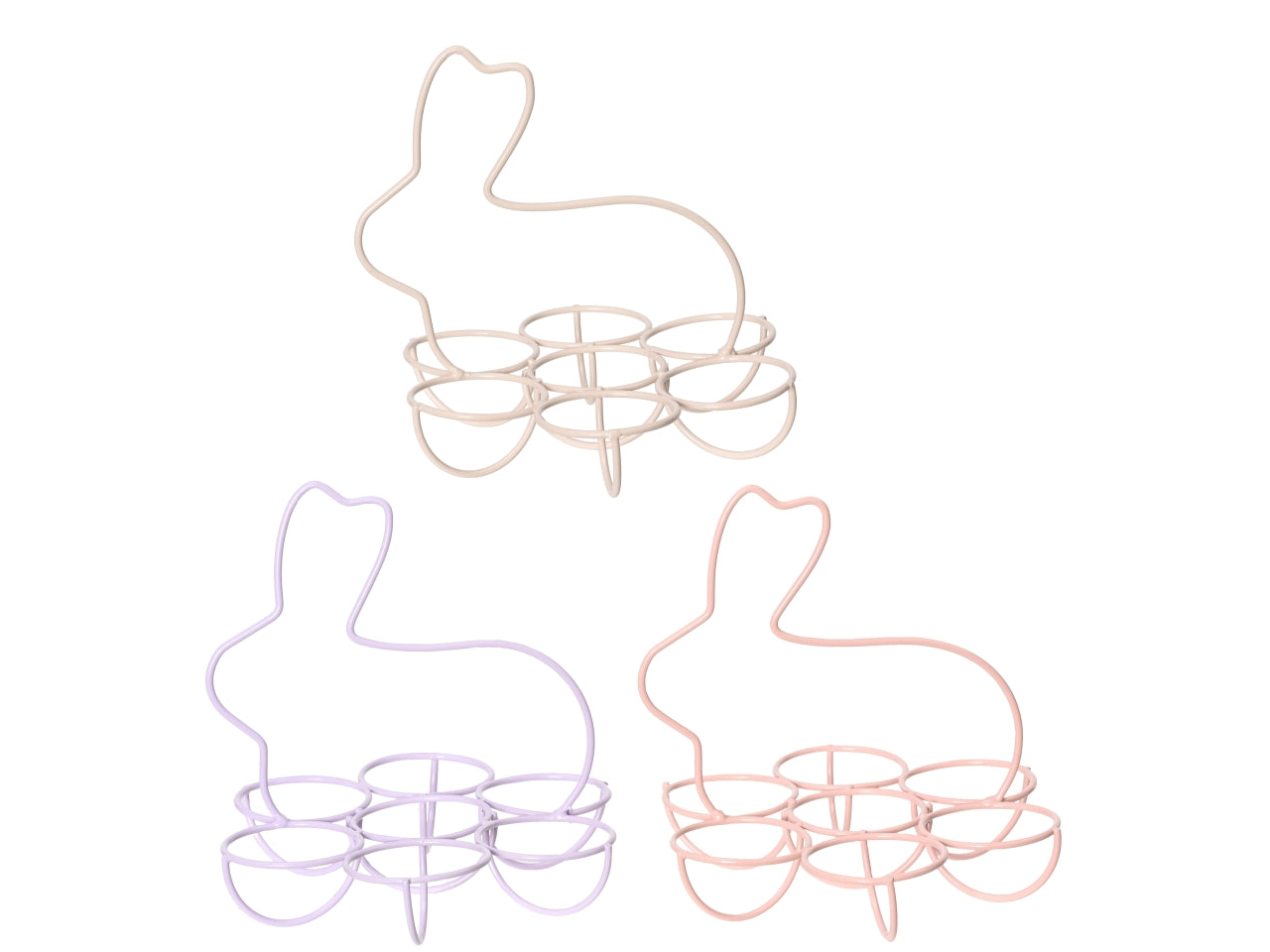 Cesto in ferro con manico a forma di coniglio 13,3xd.14cm - disponibile in 3 colori