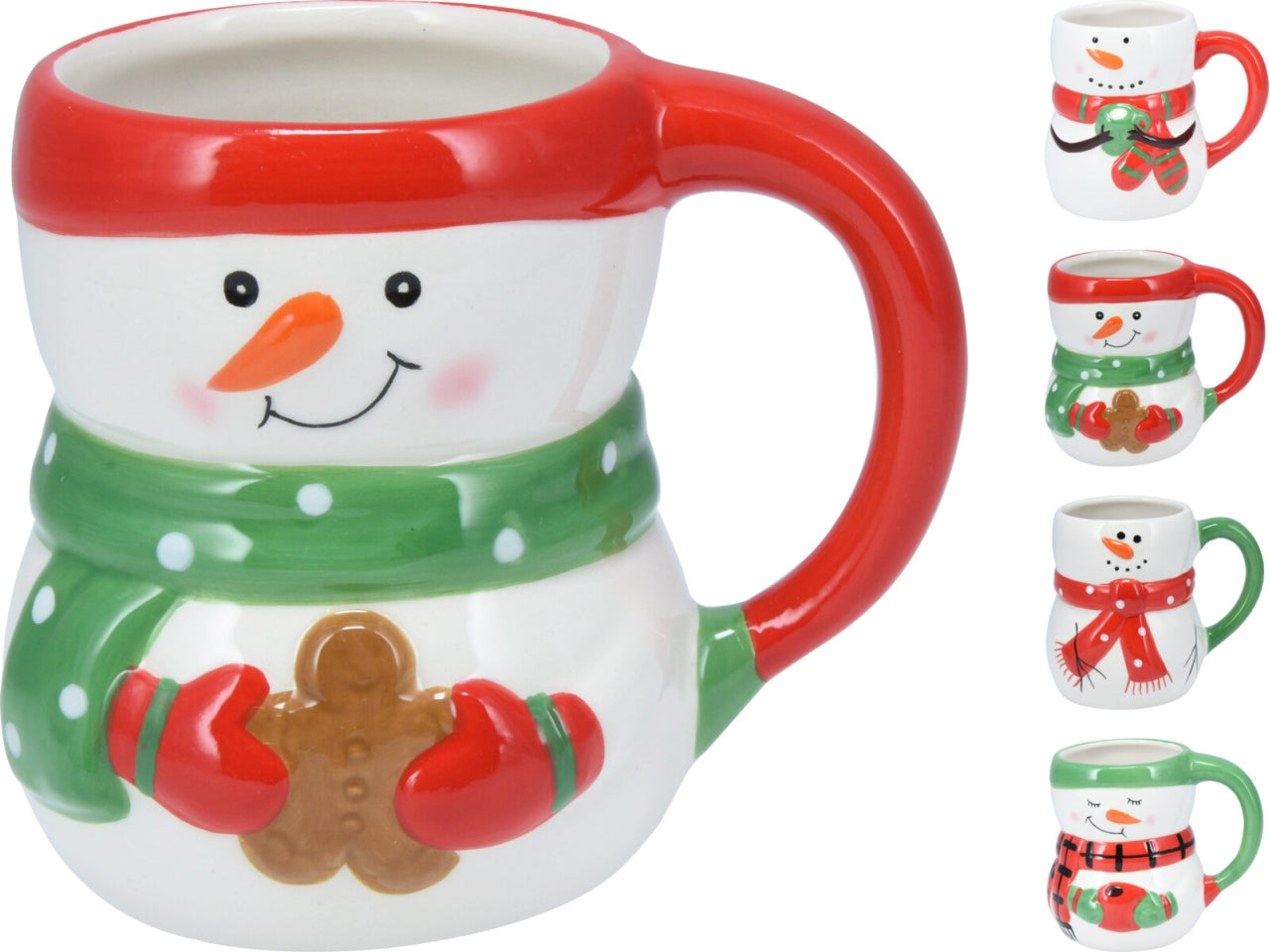 Mug pupazzo di neve 11cm in 4 assortimenti