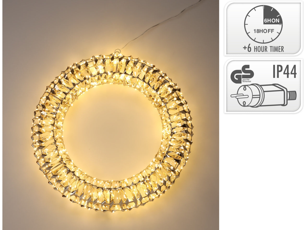 Corona luminosa 720led 50cm oro