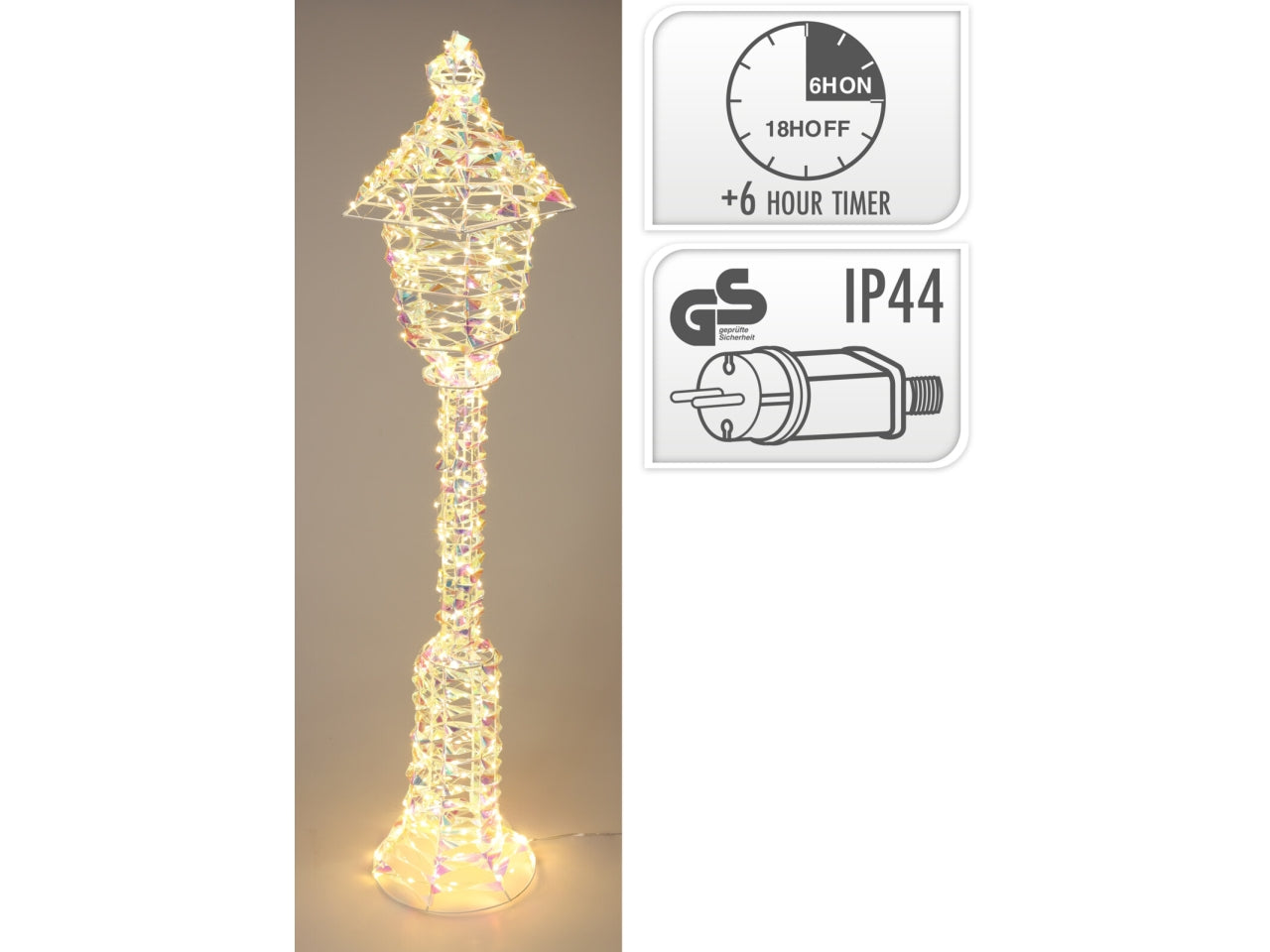 Lampione luminoso iridescente con led 90cm