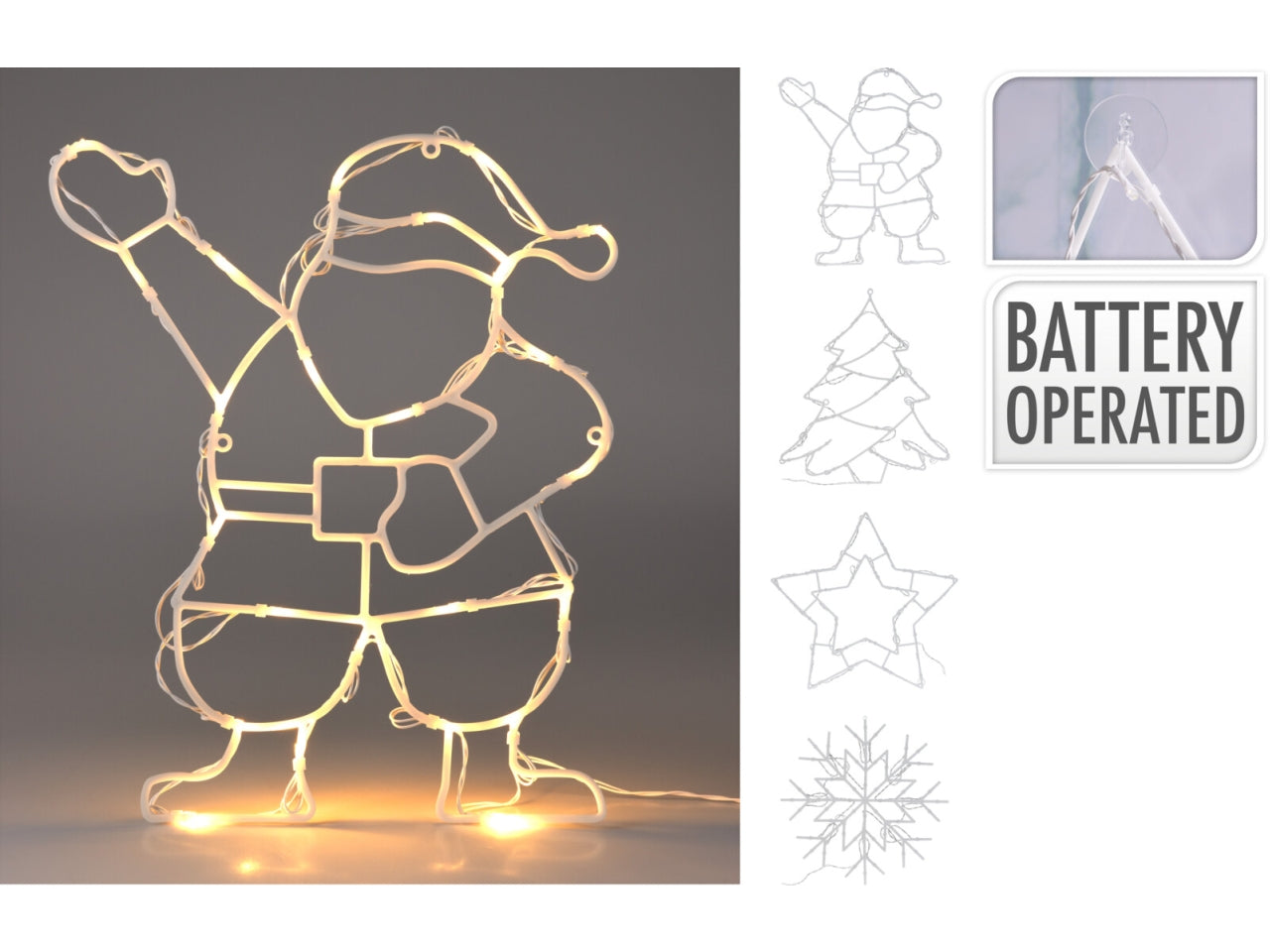 Luci natalizie decorative babbo natale