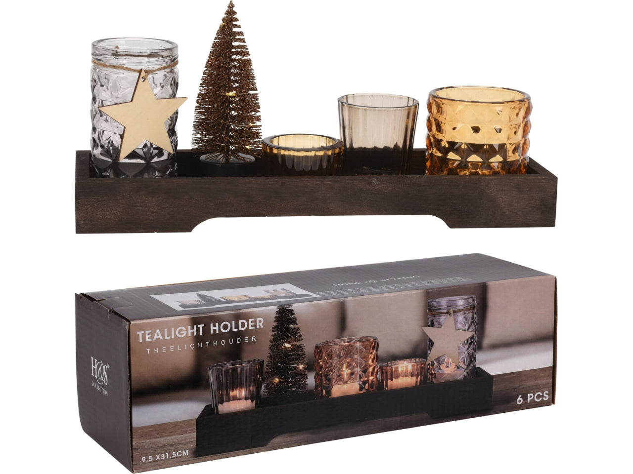 Vassoio porta tealight decorativo la confezione contiene 6 oggetti